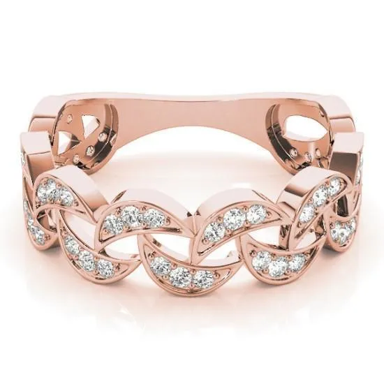 Fire Brilliance Rings Stackables 34 Eternity Crescent TriTone Gold Half Moon 3Band Set Selectables