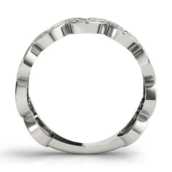 Fire Brilliance Rings Stackables 34 Eternity Crescent TriTone Gold Half Moon 3Band Set Selectables