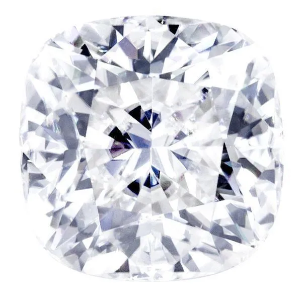 First Crush Moissanite Crushed Ice Cushion FIRE BRILLIANCE Earrings