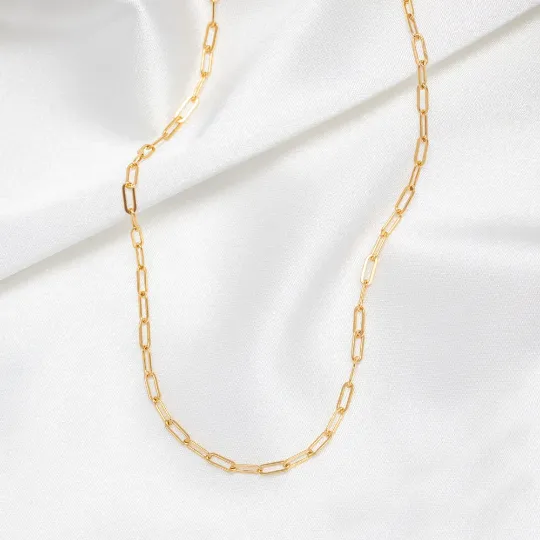 Jewelvers 14K GoldFilled Paperclip Necklace Necklaces
