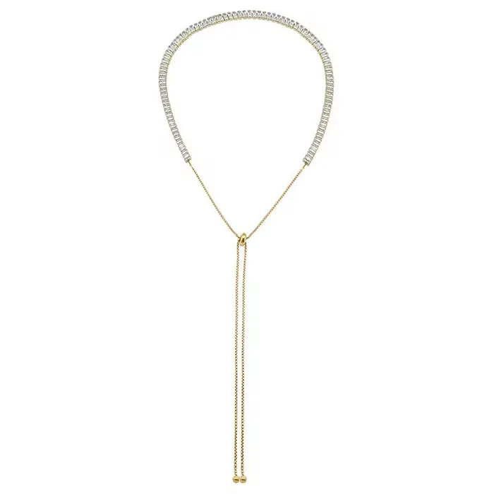Jewelvers 18K GoldFilled Baguette Tennis Necklace Necklaces Jewelvers 18K GoldFilled Baguette Tennis Necklace Necklaces