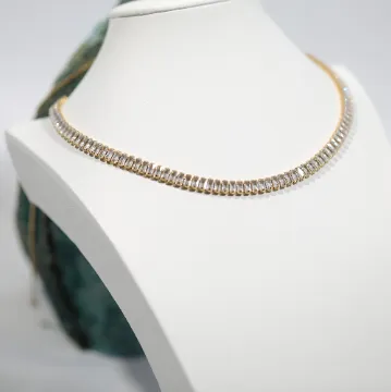 Jewelvers 18K GoldFilled Baguette Tennis Necklace Necklaces Jewelvers 18K GoldFilled Baguette Tennis Necklace Necklaces