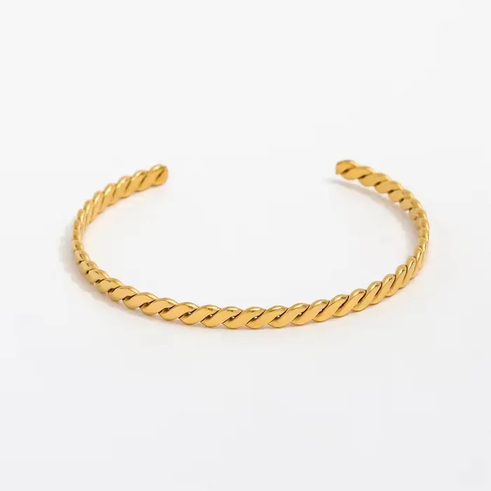 Jewelvers Bracelets 18K GoldFilled Cuff Bracelet