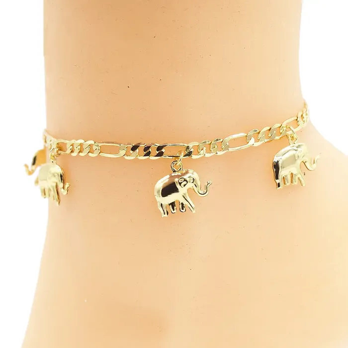 Jewelvers Earrings 18K GoldFilled Elephant Anklet For Women