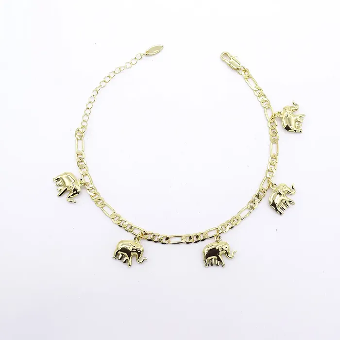 Jewelvers Earrings 18K GoldFilled Elephant Anklet For Women Jewelvers Earrings 18K GoldFilled Elephant Anklet For Women