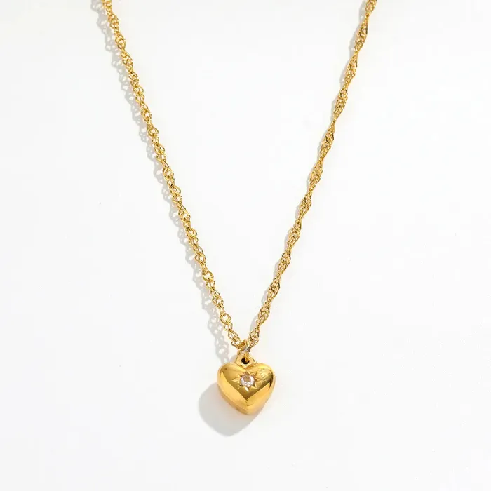Jewelvers Necklaces 18k GoldFilled Heart Pendant Necklace