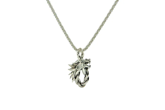 Keith Jack Necklaces Dragon Head Oval Pendant