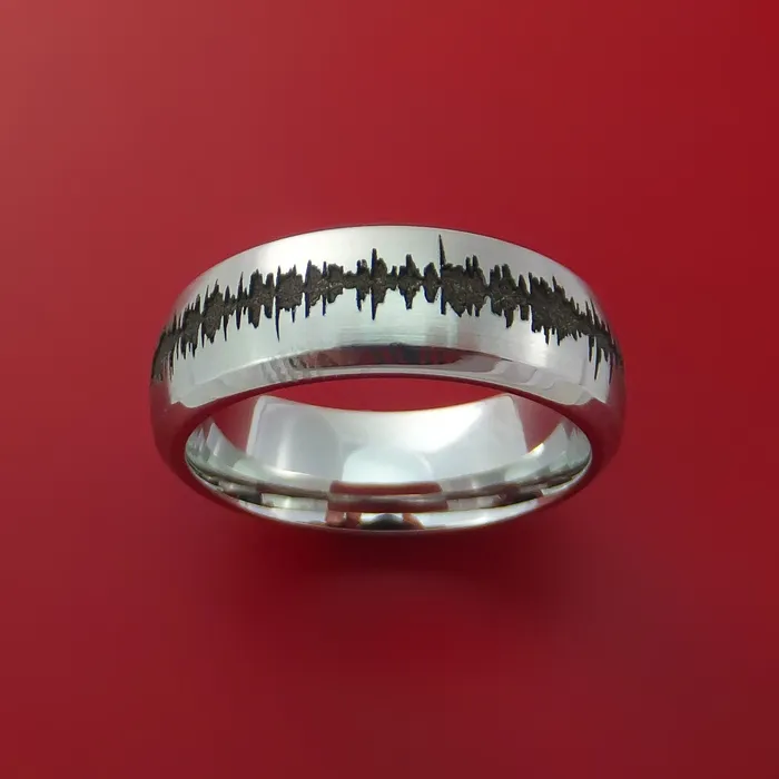 Lashbrook Rings Cobalt Chrome Custom Sound Wave Ring Lashbrook Rings Cobalt Chrome Custom Sound Wave Ring