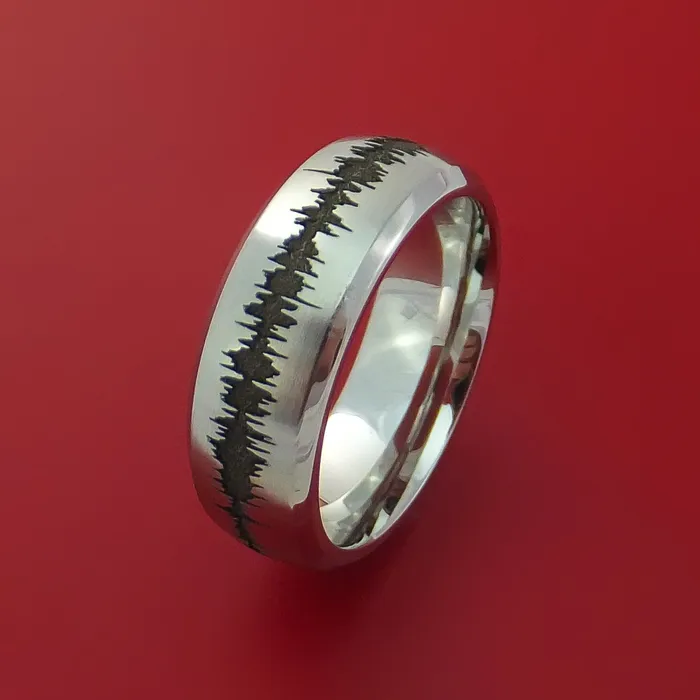 Lashbrook Rings Cobalt Chrome Custom Sound Wave Ring Lashbrook Rings Cobalt Chrome Custom Sound Wave Ring