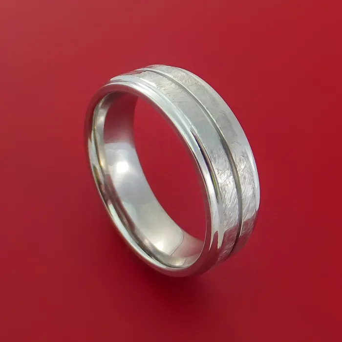 Lashbrook Rings Cobalt Chrome Ring Distressed Finish Band Made to Any Sizing