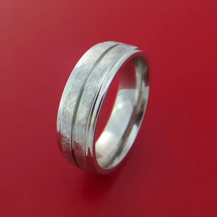 Lashbrook Rings Cobalt Chrome Ring Distressed Finish Band Made to Any Sizing