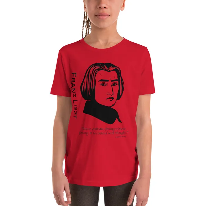 Liszt Silhouette TShirt Piano Fan Shop Earrings