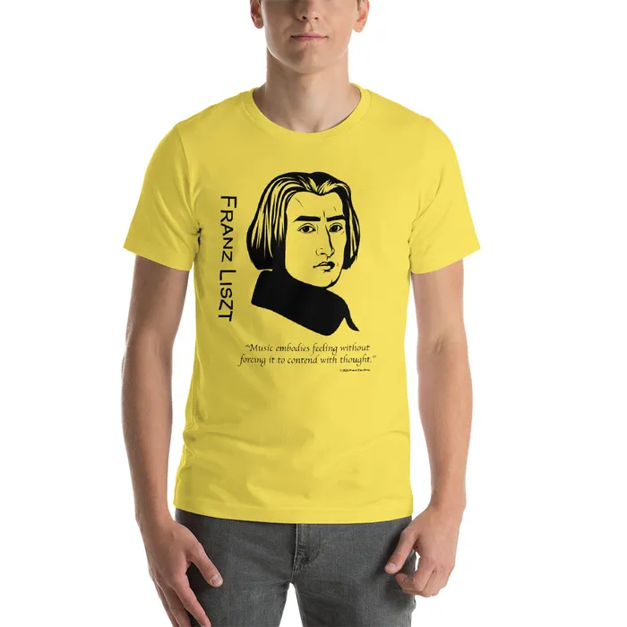 Liszt Silhouette TShirt Piano Fan Shop Earrings