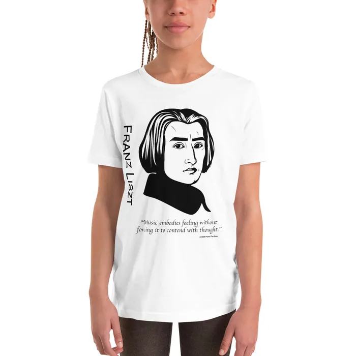 Liszt Silhouette TShirt Piano Fan Shop Earrings