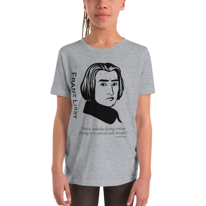 Liszt Silhouette TShirt Piano Fan Shop Earrings