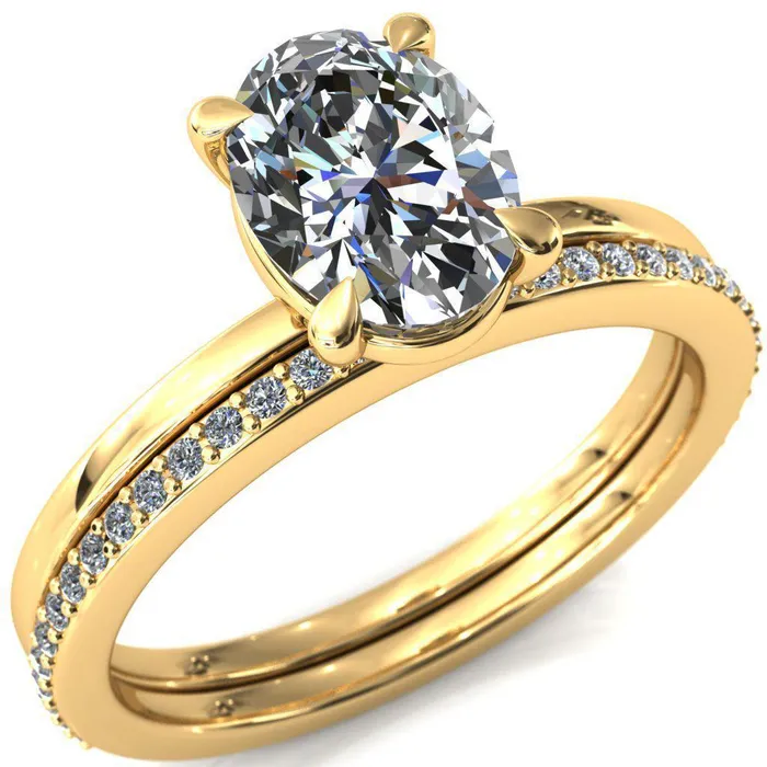 Lyla Oval Lab Grown Diamond Center Stone 4 Claw Prong Single Rail Solitaire Ring Fire Brilliance Rings Lyla Oval Lab Grown Diamond Center Stone 4 Claw Prong Single Rail Solitaire Ring Fire Brilliance Rings