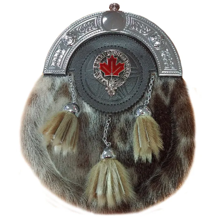 Maple Leaf Targe Seal Skin Full Dress Sporran William E Scott Necklaces