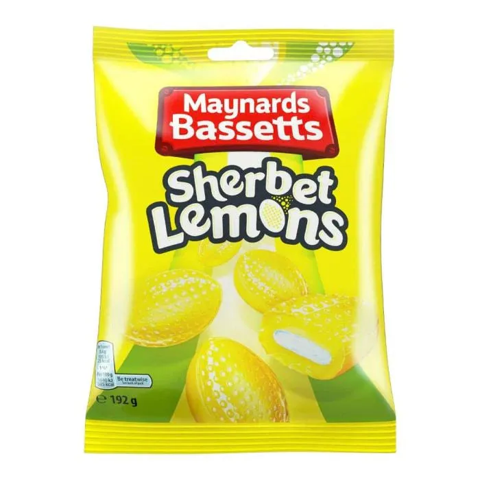 Maynards Bassetts Sherbet Lemons 192g Ramsden International Earrings