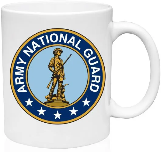MG06 US Army National Guard Military Mug Sand Dollar Sales Earrings