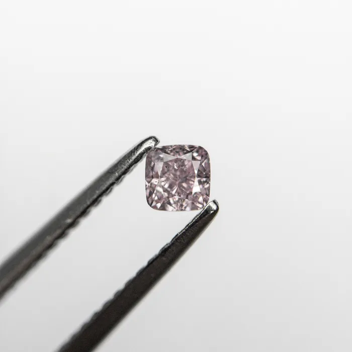 Misfit Diamonds Earrings 021ct 309x304x228mm GIA SI2 Fancy Purplish Pink Cushion Brilliant 2409701