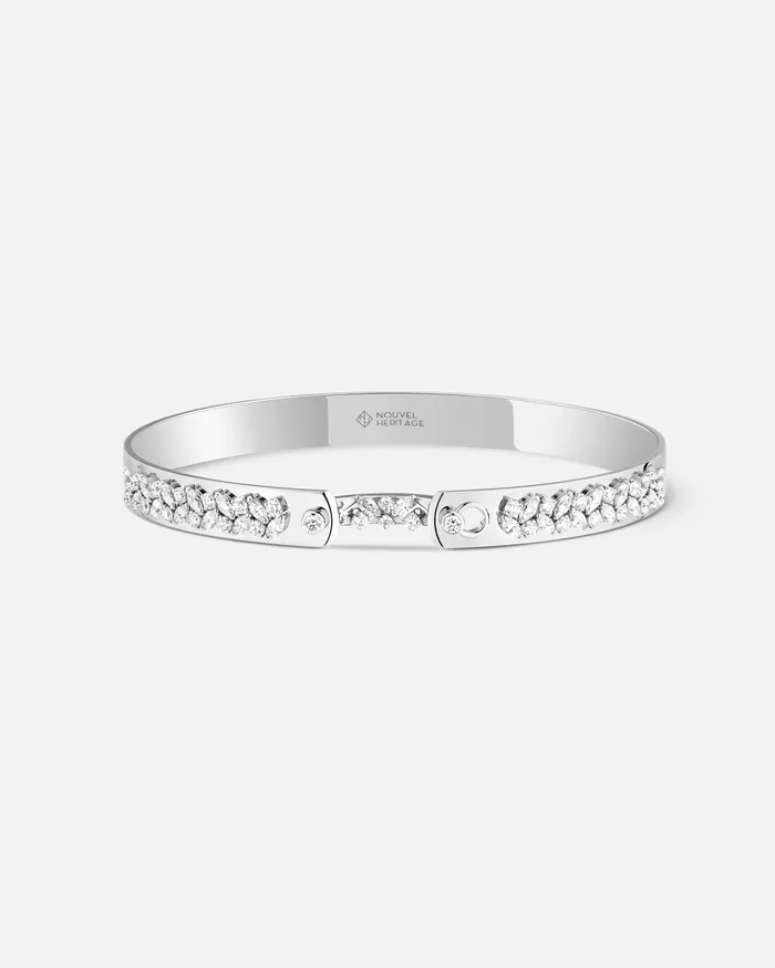 Mood Bracelets Soire Mood Bangle in White Gold