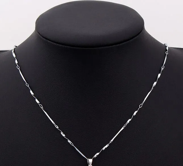 N1617 Silver Dainty Decorated Rhinestone Necklace with FREE Earrings POLLY Necklaces