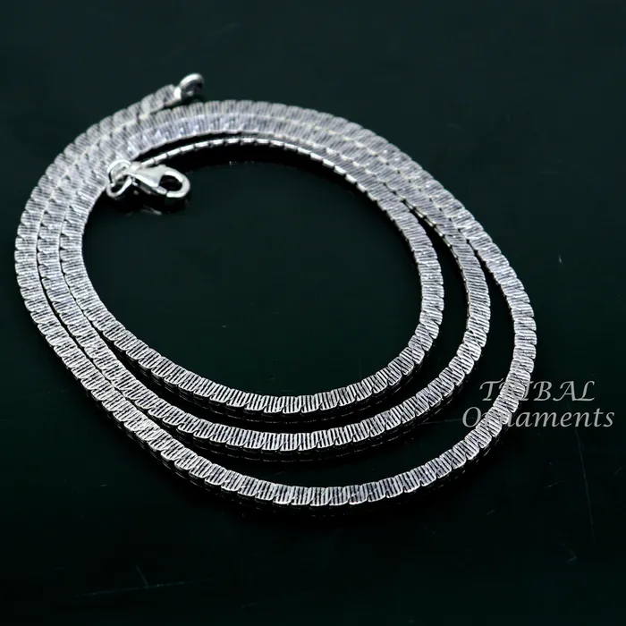 Necklaces 3mm 20 to 24 long chain 925 sterling silver handmade unique style chain necklace chain oxidized silver trendy chain ch169 TRIBAL ORNAMENTS Necklaces 3mm 20 to 24 long chain 925 sterling silver handmade unique style chain necklace chain oxidized silver trendy chain ch169 TRIBAL ORNAMENTS