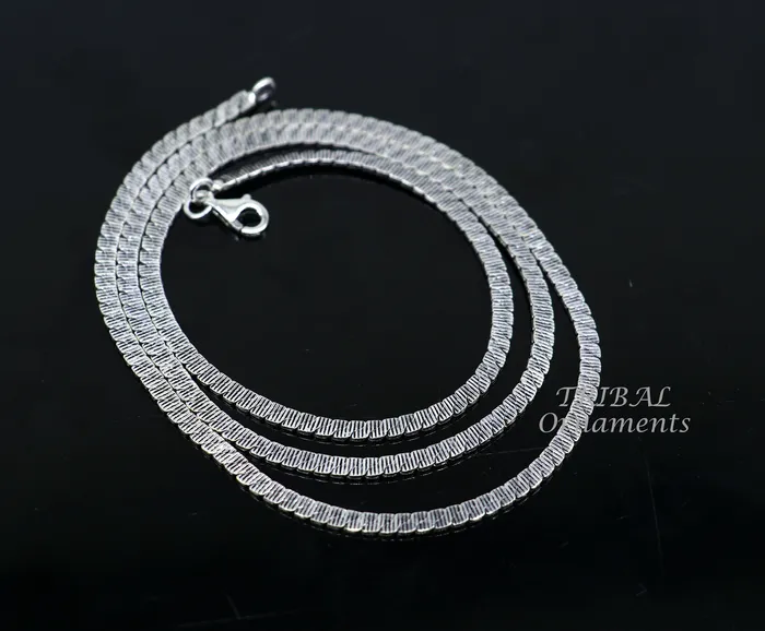 Necklaces 3mm 20 to 24 long chain 925 sterling silver handmade unique style chain necklace chain oxidized silver trendy chain ch169 TRIBAL ORNAMENTS