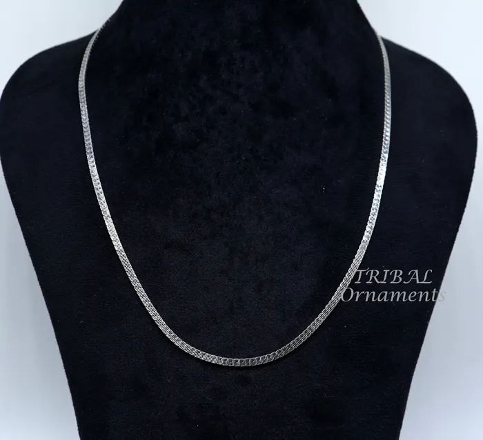 Necklaces 3mm 20 to 24 long chain 925 sterling silver handmade unique style chain necklace chain oxidized silver trendy chain ch169 TRIBAL ORNAMENTS