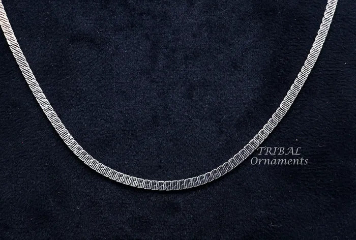 Necklaces 3mm 20 to 24 long chain 925 sterling silver handmade unique style chain necklace chain oxidized silver trendy chain ch169 TRIBAL ORNAMENTS