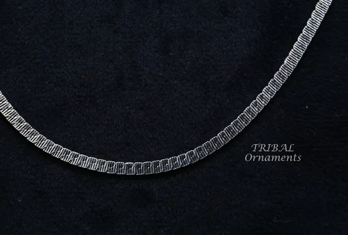 Necklaces 3mm 20 to 24 long chain 925 sterling silver handmade unique style chain necklace chain oxidized silver trendy chain ch169 TRIBAL ORNAMENTS