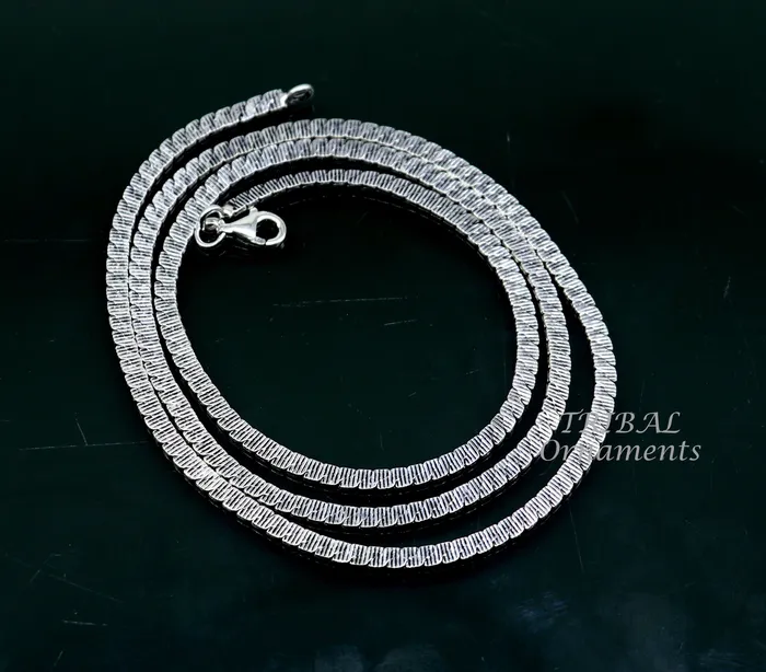 Necklaces 3mm 20 to 24 long chain 925 sterling silver handmade unique style chain necklace chain oxidized silver trendy chain ch169 TRIBAL ORNAMENTS