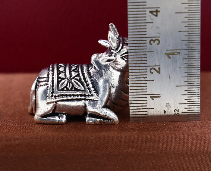Necklaces 925 Sterling silver Lord Shiva Nandi Maharaj handmade small solid figurine for puja best gift for lord Shiva divine Nandi statue ART610 TRIBAL ORNAMENTS Necklaces 925 Sterling silver Lord Shiva Nandi Maharaj handmade small solid figurine for puja best gift for lord Shiva divine Nandi statue ART610 TRIBAL ORNAMENTS