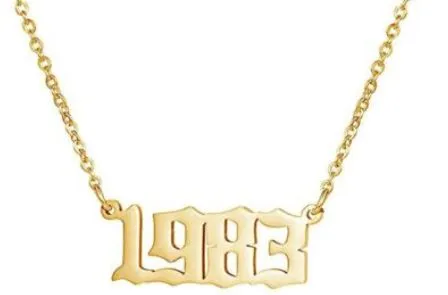 Necklaces AZ1319 Gold Year 1983 Necklace with FREE EARRINGS alice