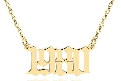 Necklaces AZ1403 Gold Year 1980 Necklace with FREE EARRINGS alice