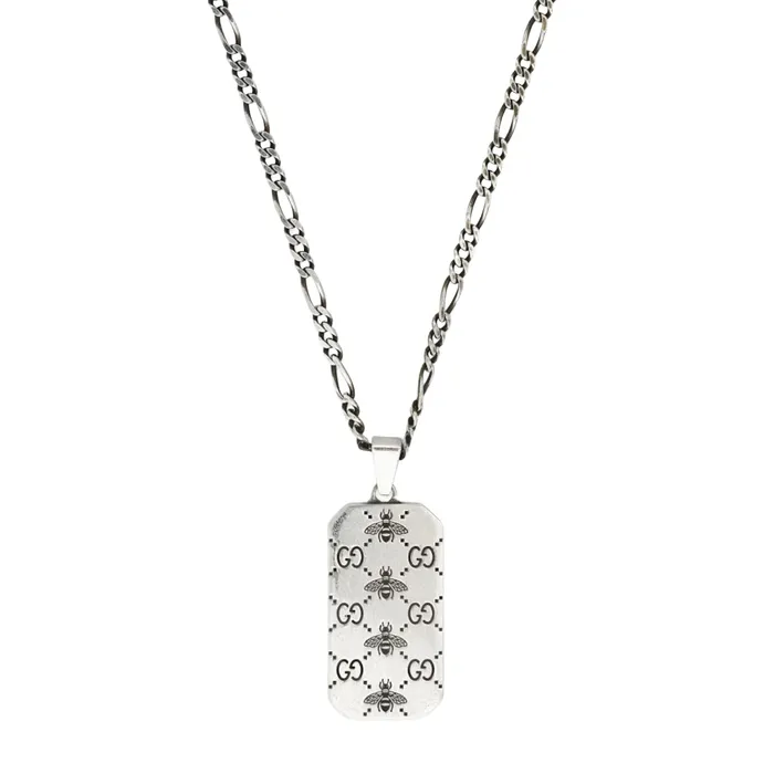 Necklaces GUCCI Gucci Sterling Silver GG Signature Bee Necklace