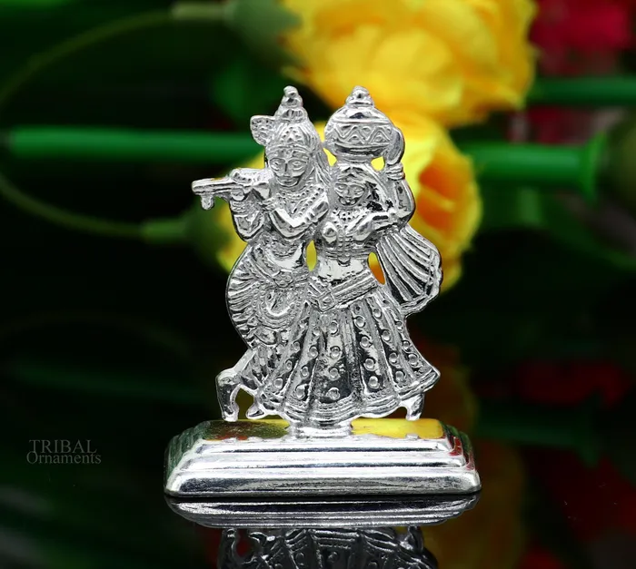 Necklaces Hindu idol Radha krishna tiny statue amazing Rasleela dancing krishna and Radha lord krishna figurine love article to gift her art491 TRIBAL ORNAMENTS