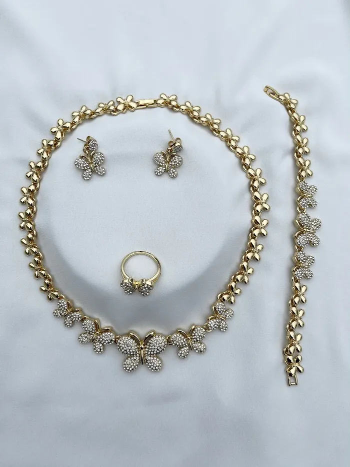 Necklaces Jewelvers Butterfly Necklace Set
