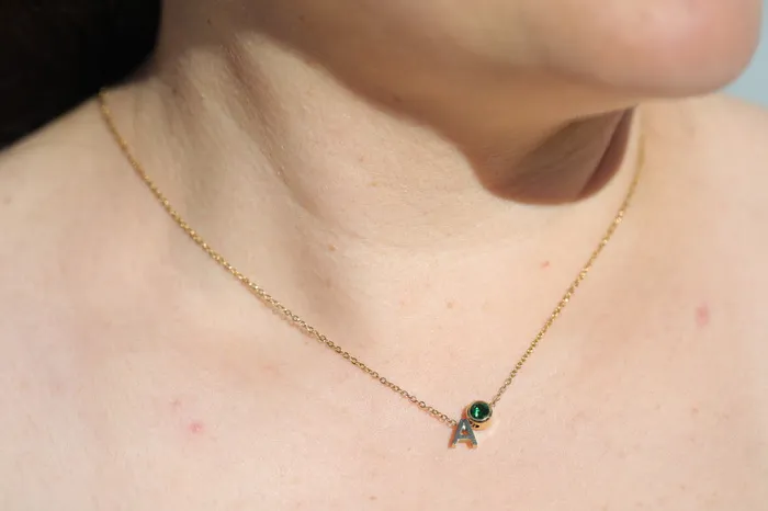 Necklaces Jewelvers Initial Necklace Personalized name necklace custom necklace birthstone necklace Necklaces Jewelvers Initial Necklace Personalized name necklace custom necklace birthstone necklace