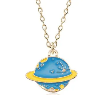 Necklaces L240 Gold Planet Necklace POLLY