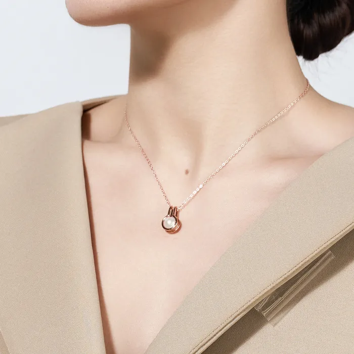 Necklaces New Yorker Freshwater Pearl Necklace WN00124 Pearly Lustre