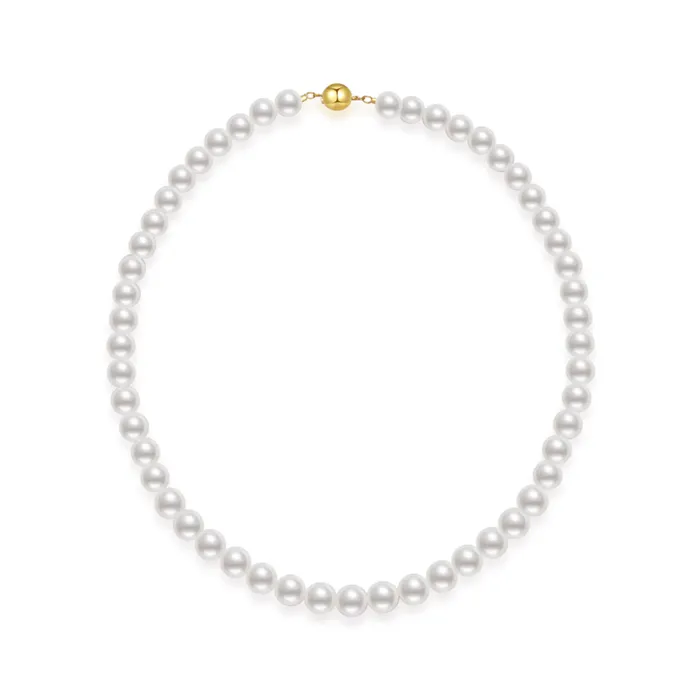 Necklaces Pearly Lustre 18k Gold Top Grading Aurora HANADAMA MultiColor Akoya Pearl Necklace KN00154
