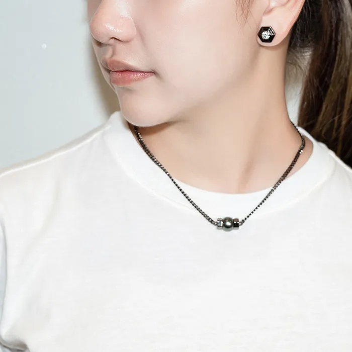 Necklaces Pearly Lustre Tahitian Pearl Necklace WN00529 HEXAGON