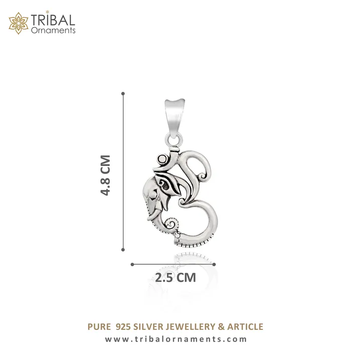Necklaces Stunning 925 sterling silver handmade vintage design aum Ganesha pendant amazing stylish unisex pendant locket personalized jewelry ssp471 TRIBAL ORNAMENTS