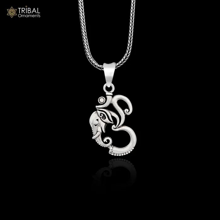 Necklaces Stunning 925 sterling silver handmade vintage design aum Ganesha pendant amazing stylish unisex pendant locket personalized jewelry ssp471 TRIBAL ORNAMENTS