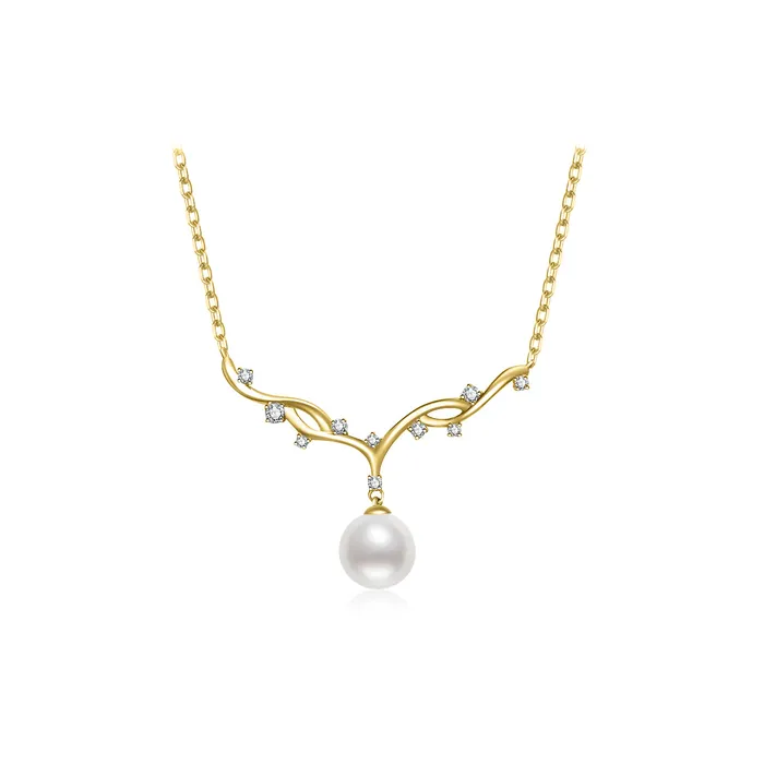 Necklaces Top Grade Freshwater Pearl Necklace WN00578 STARRY Pearly Lustre