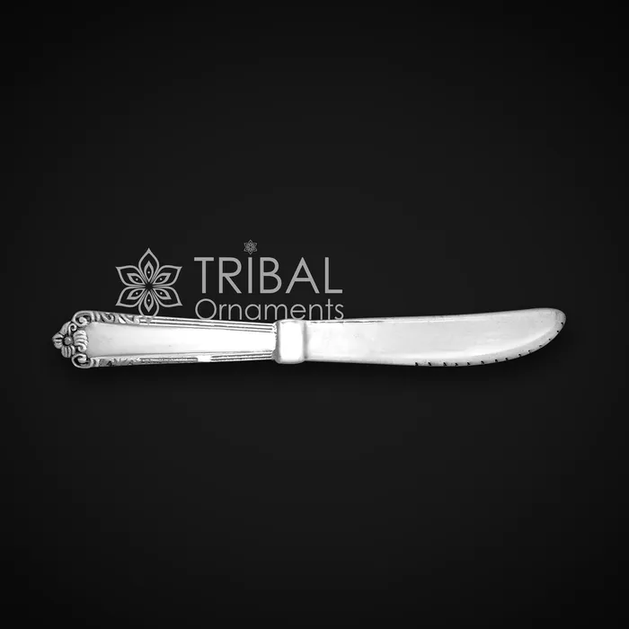 Necklaces TRIBAL ORNAMENTS 6 Pure 925 sterling silver Butter knife exclusive silver utensils for luxury gifting or food serving sv288 Necklaces TRIBAL ORNAMENTS 6 Pure 925 sterling silver Butter knife exclusive silver utensils for luxury gifting or food serving sv288