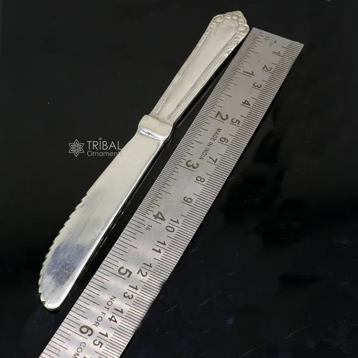 Necklaces TRIBAL ORNAMENTS 6 Pure 925 sterling silver Butter knife exclusive silver utensils for luxury gifting or food serving sv288