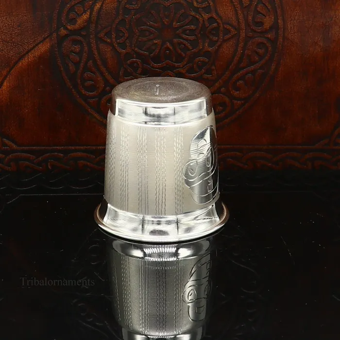 Necklaces TRIBAL ORNAMENTS 925 sterling silver handmade water milk baby glass tumbler silver tumbler silver baby food dining flask silver utensils gift sv217