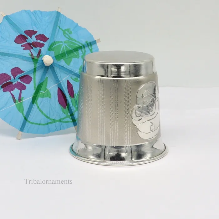 Necklaces TRIBAL ORNAMENTS 925 sterling silver handmade water milk baby glass tumbler silver tumbler silver baby food dining flask silver utensils gift sv217